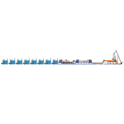 جودة  Double Screw PP Packing Strap Making Machine , 9mm PP Strap Extrusion Machine مصنع