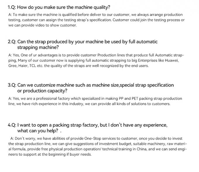 خط إنتاج الشرائط البلاستيكية PP المقاومة للتآكل 20